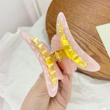 Acetic Acid Shell Hair Clip Claw, Love Scalloped Design