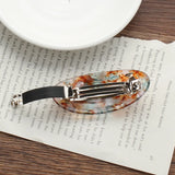 8.5CM Retro Marbling Acetate Oval Hairpins Girl's Hair Accessories