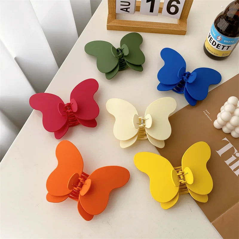 Oversized Butterfly Double-layer Hair Claw Candy Hair Clip Claw