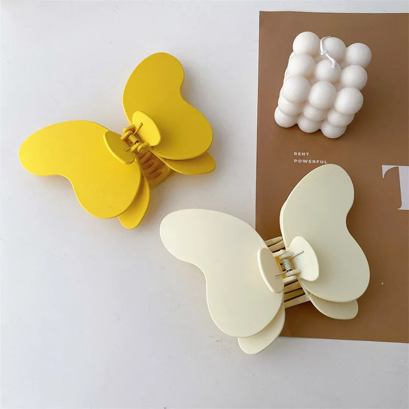Oversized Butterfly Double-layer Hair Claw Candy Hair Clip Claw