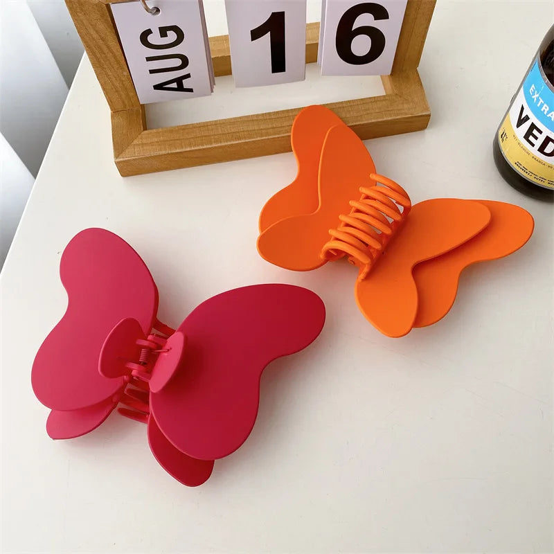 Oversized Butterfly Double-layer Hair Claw Candy Hair Clip Claw