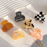 Retro Semicircle Hair Clip Claw For Girls - Small Shark Clip
