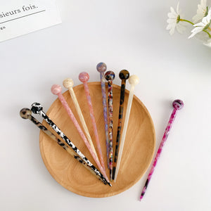 Marble Acetate Hairpins, Simply Style, Hair Chopstick