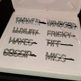 Unique Zirconia Word Hair clip Personalized Letters Hair Pin