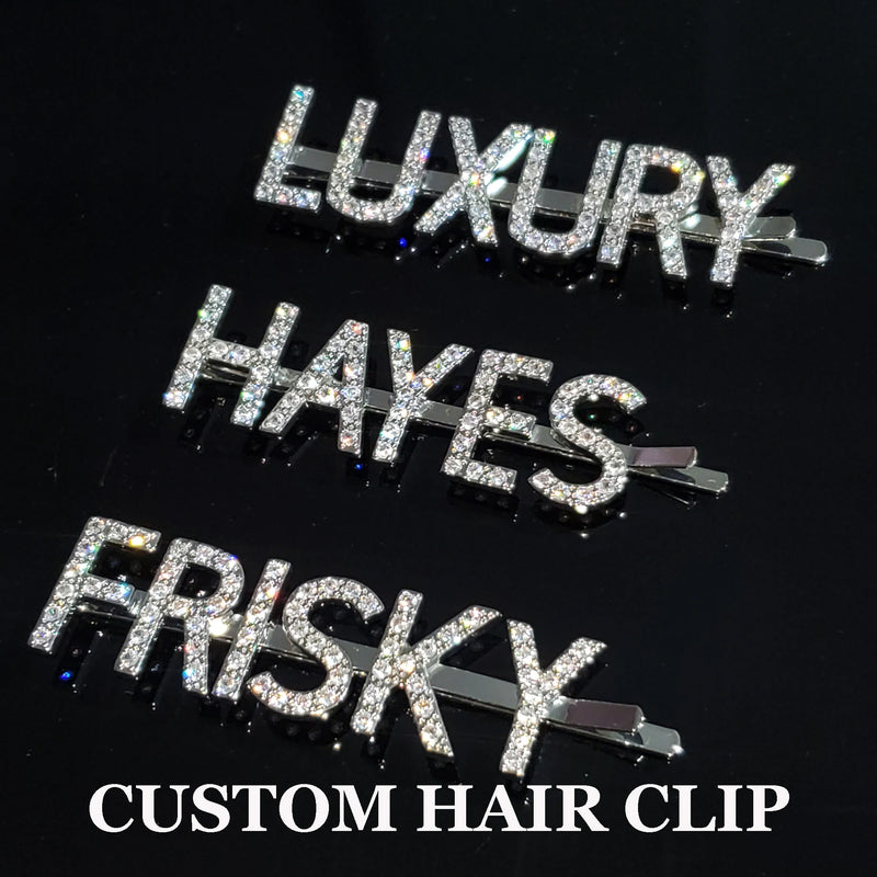 Unique Zirconia Word Hair clip Personalized Letters Hair Pin