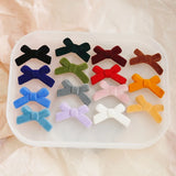 Japanese retro flocking bow earrings DIY accessories