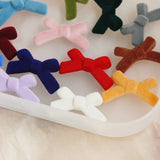 Japanese retro flocking bow earrings DIY accessories