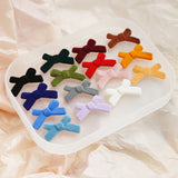 Japanese retro flocking bow earrings DIY accessories