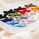 Japanese retro flocking bow earrings DIY accessories