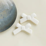 Japanese retro flocking bow earrings DIY accessories