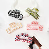 Large Hollow Stripe Marbling Hair Claw Clips For Ladies