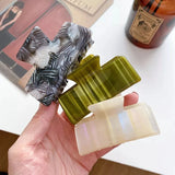6.6cm Stripe Hair Clip Claw Acetic Acid Shark Clip Accessorie