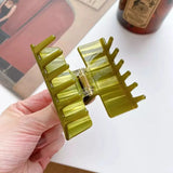 6.6cm Stripe Hair Clip Claw Acetic Acid Shark Clip Accessorie