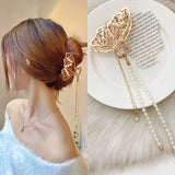 Pearl Big Claw Clip Metal Square Hairpins