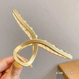 Pearl Big Claw Clip Metal Square Hairpins