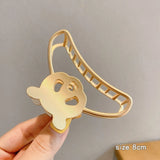 Pearl Big Claw Clip Metal Square Hairpins