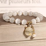 Cat's Eye Crystal Bracelet Freshwater Pearl