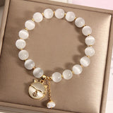 Cat's Eye Crystal Bracelet Freshwater Pearl