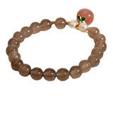 Ins Version Wind Grey Agate Crystal Bracelet Single Loop Women's Freshwate