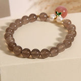 Ins Version Wind Grey Agate Crystal Bracelet Single Loop Women's Freshwate