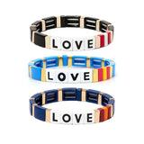 Bohemia Colorful Enamel Strand Bracelet for Women