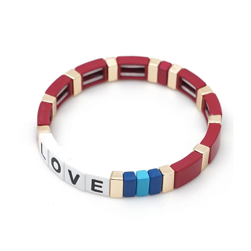 Bohemia Colorful Enamel Strand Bracelet for Women