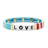 Bohemia Colorful Enamel Strand Bracelet for Women