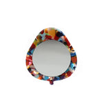 Leaf-shaped Hand-held Makeup Mirror Acetic Acid Small Oval Mirror