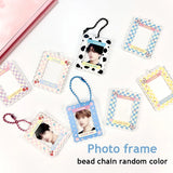 DIY Bear Keychain Photo Holder Korea Idol Star Pendant Acrylic Frame