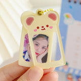 DIY Bear Keychain Photo Holder Korea Idol Star Pendant Acrylic Frame