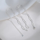 Rhinestone Tennis Necklace Crystal Chain Jewelry Collares Bijoux Femme