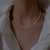 Rhinestone Tennis Necklace Crystal Chain Jewelry Collares Bijoux Femme