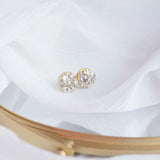 14K Plated Non Pierced Minimalist Round Magnet Earrings