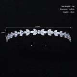 Zircon Silver Hairband Bridal Tiara Pearls Wedding Crown