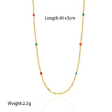 Stainless Steel Enamel Drop Choker Necklace and Bracelet Set