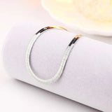 925 Silver Bracelet 4mm Blade Snake Bone 8 Inch Men Women Jewelry