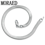 925 Silver Bracelet 4mm Blade Snake Bone 8 Inch Men Women Jewelry