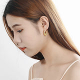 925 Silver Beads Tassel Hoop Earrings for Women
