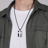 Hip-Hop Stainless Steel Army Cross Pendant Necklace for Men's