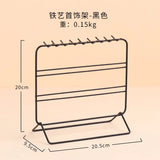 Iron Metal Hanging Jewelry Organizer for Earrings, Necklaces, Bracelets