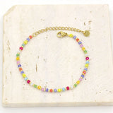 Rose Crystal Steel Bracelet Bead String Ornament