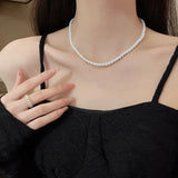 High-cold Style Pearl Necklace Niche South Korea Noble Temperament