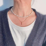 18K Plated Stainless Steel Lapis Turquoise Choker Necklace for Women