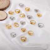 Stainless Steel Rings For Women Men Bee Planet Butterfly Ring