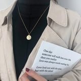 Wind Personality Coin Necklace Queen Head Portrait Set