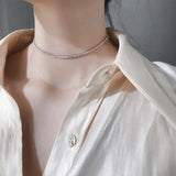 Y2K Sparkling Gypsophila Clavicle Necklace 925 Silver Women Jewelry