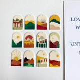 Women Plant Landscape Acrylic Pendant DIY Jewelry Earrings