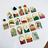 Women Plant Landscape Acrylic Pendant DIY Jewelry Earrings