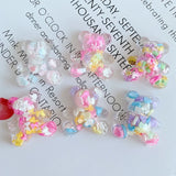 Bear Flash Powder Half Patch Acrylic DIY Hair Accessories Earrings