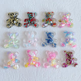 Bear Flash Powder Half Patch Acrylic DIY Hair Accessories Earrings